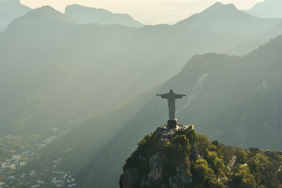 Christ the Redeemer statue overlooking Rio de Janeiro, Brazil