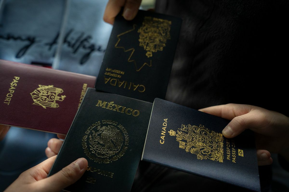 Four passports held by travellers border crossing
