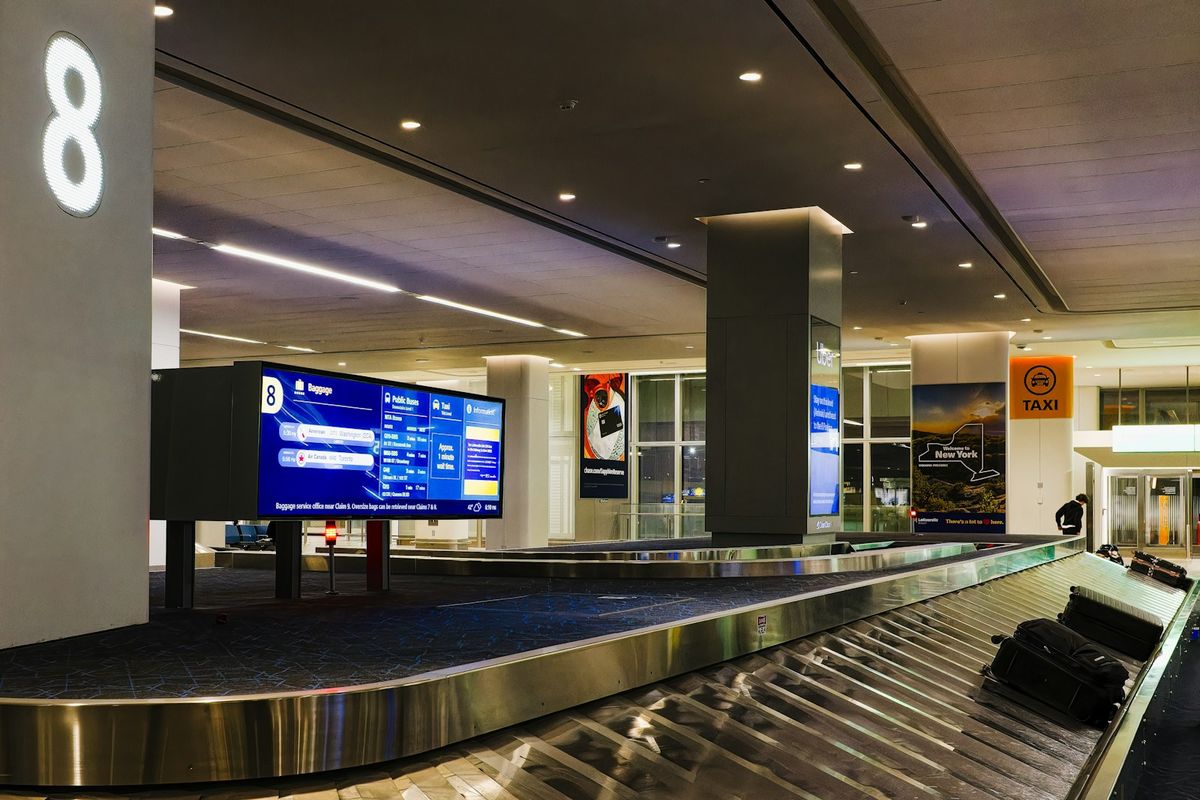 Baggage carousel at an airport