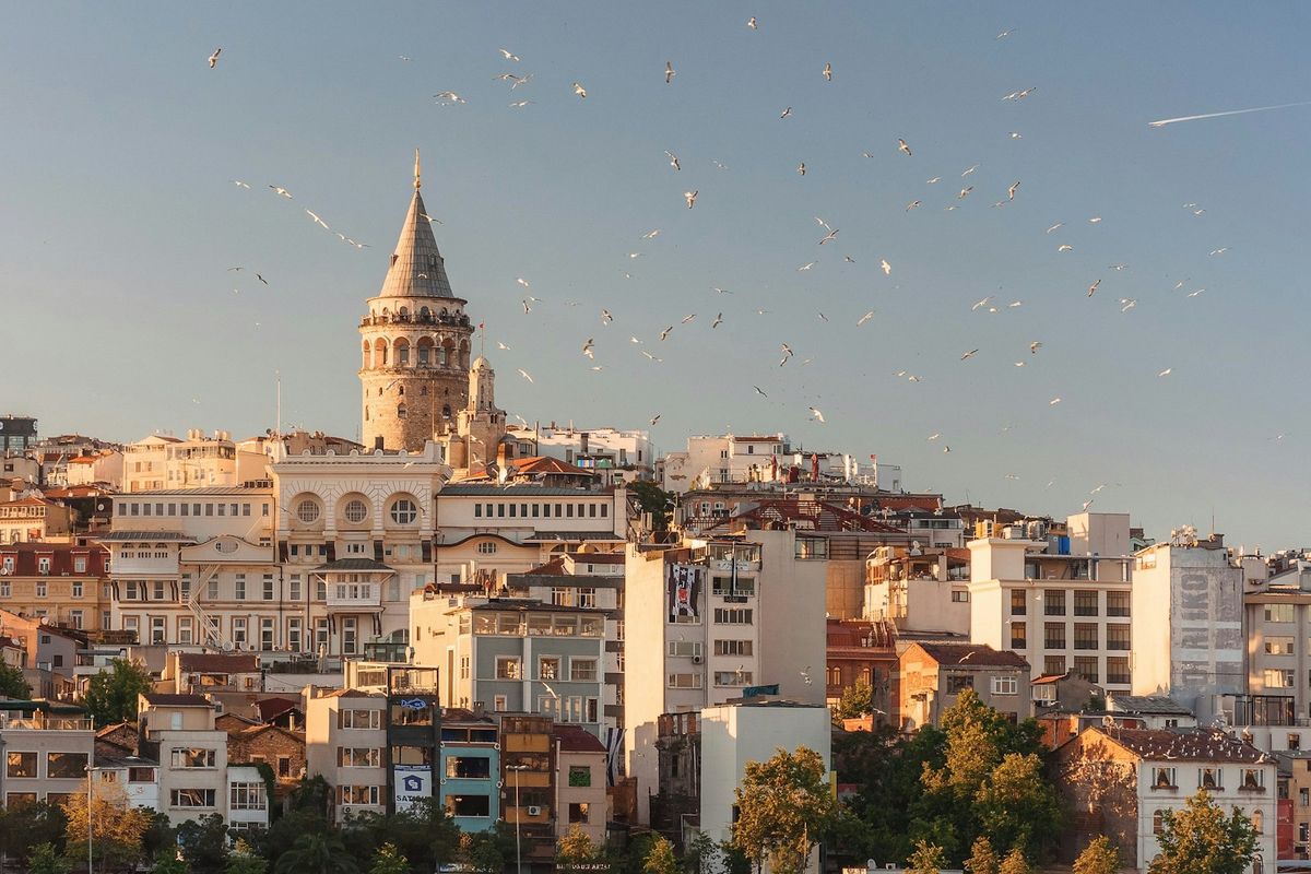 Aerial cityscape view of Istanbul, Turkey