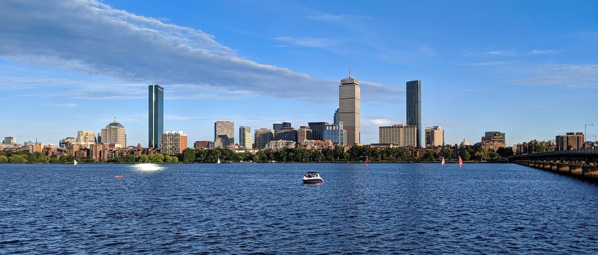 The Boston skyline seen across the water