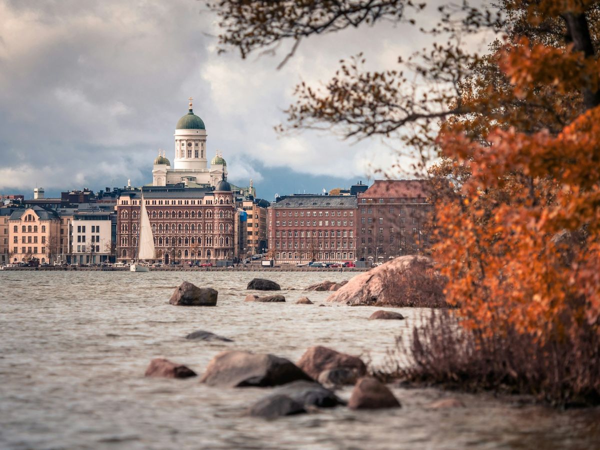 Helsinki Cathedral seen across the water