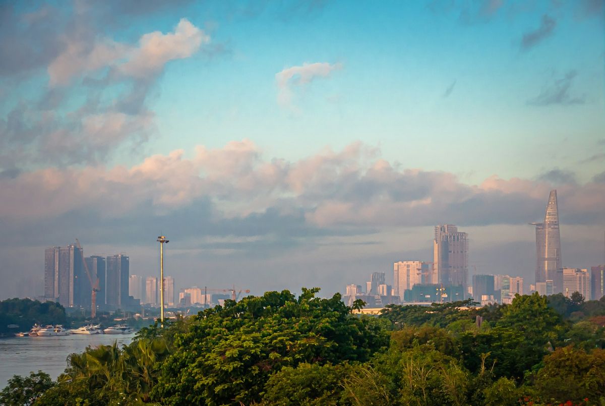 Ho Chi Minh City skyline with the Bitexco tower