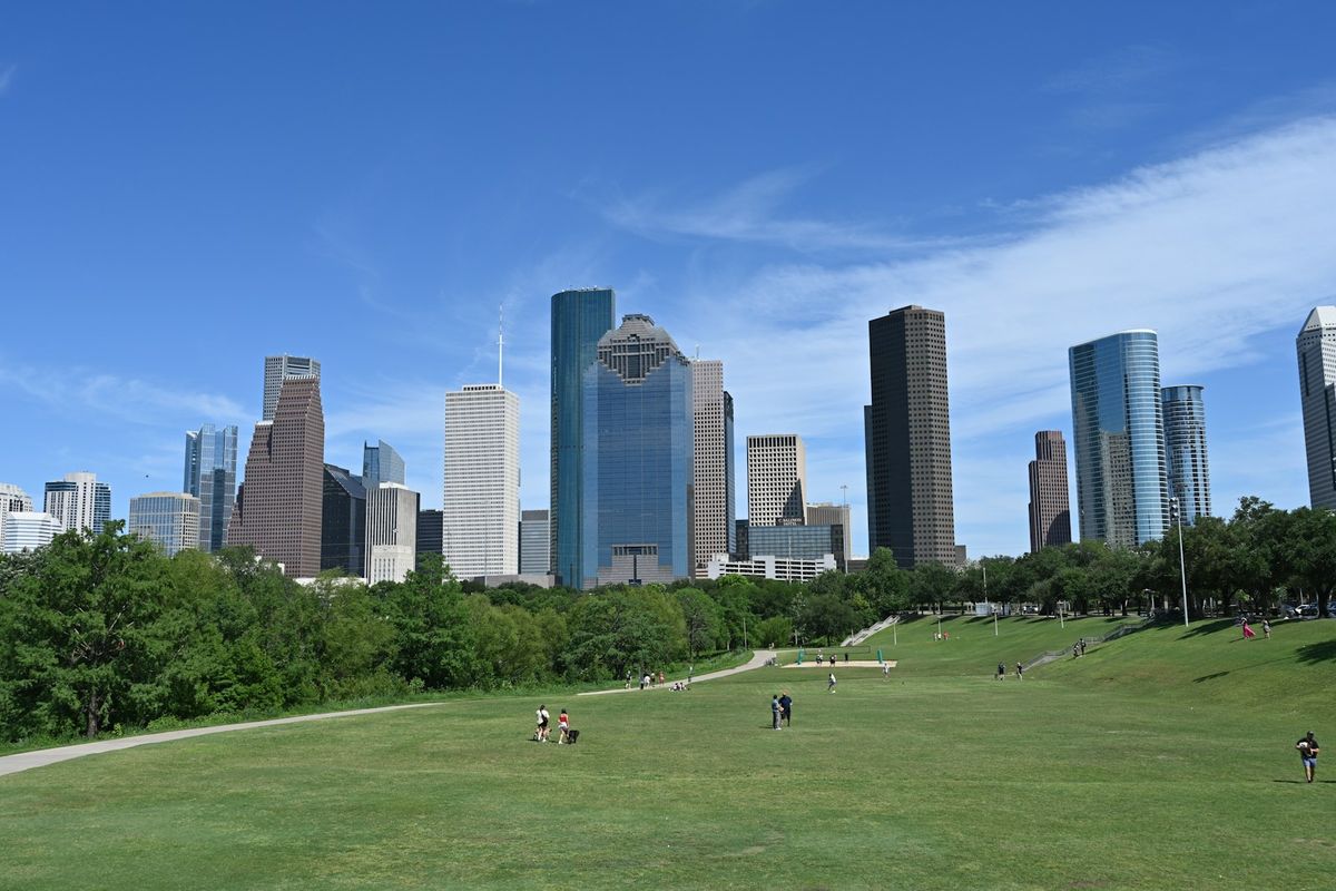 Houston skyline on a clear day, Texas