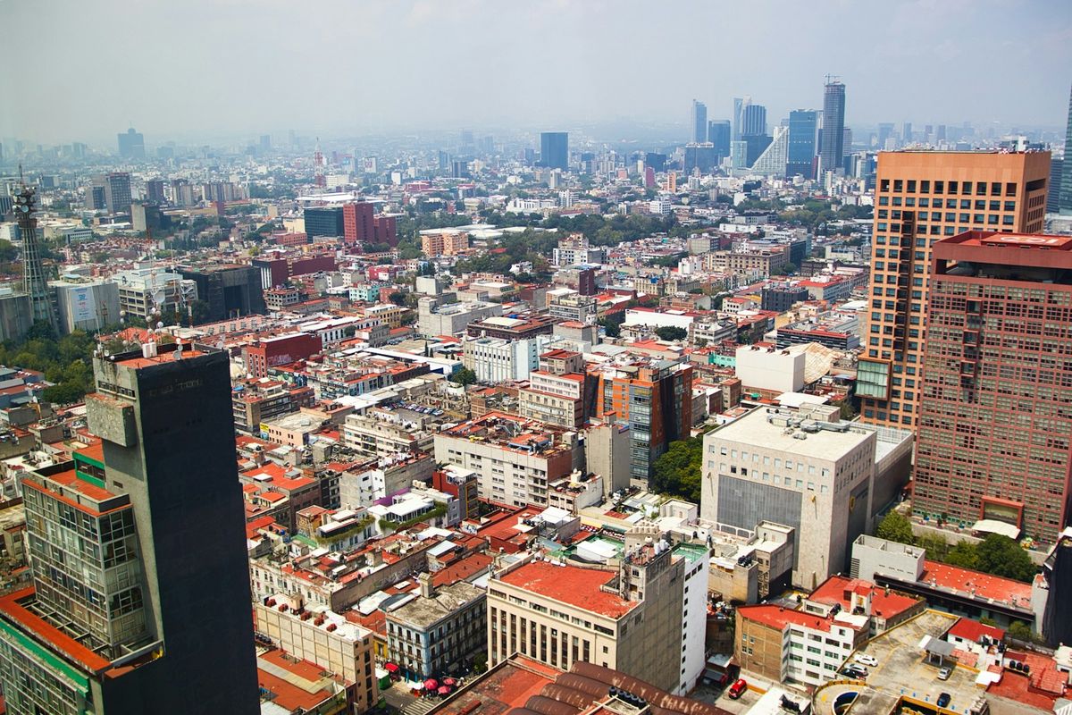 Mexico City skyline panorama