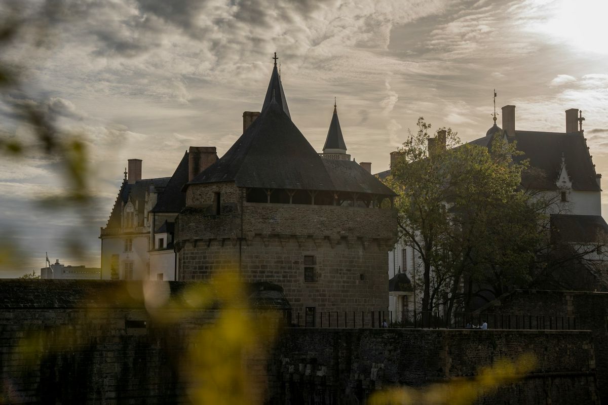 Castle on a hill in Nantes, France