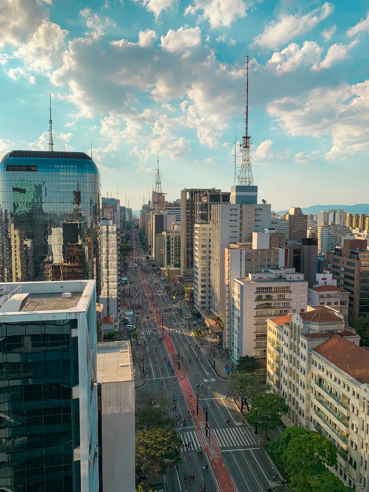 Aerial view of Sao Paulo city skyline