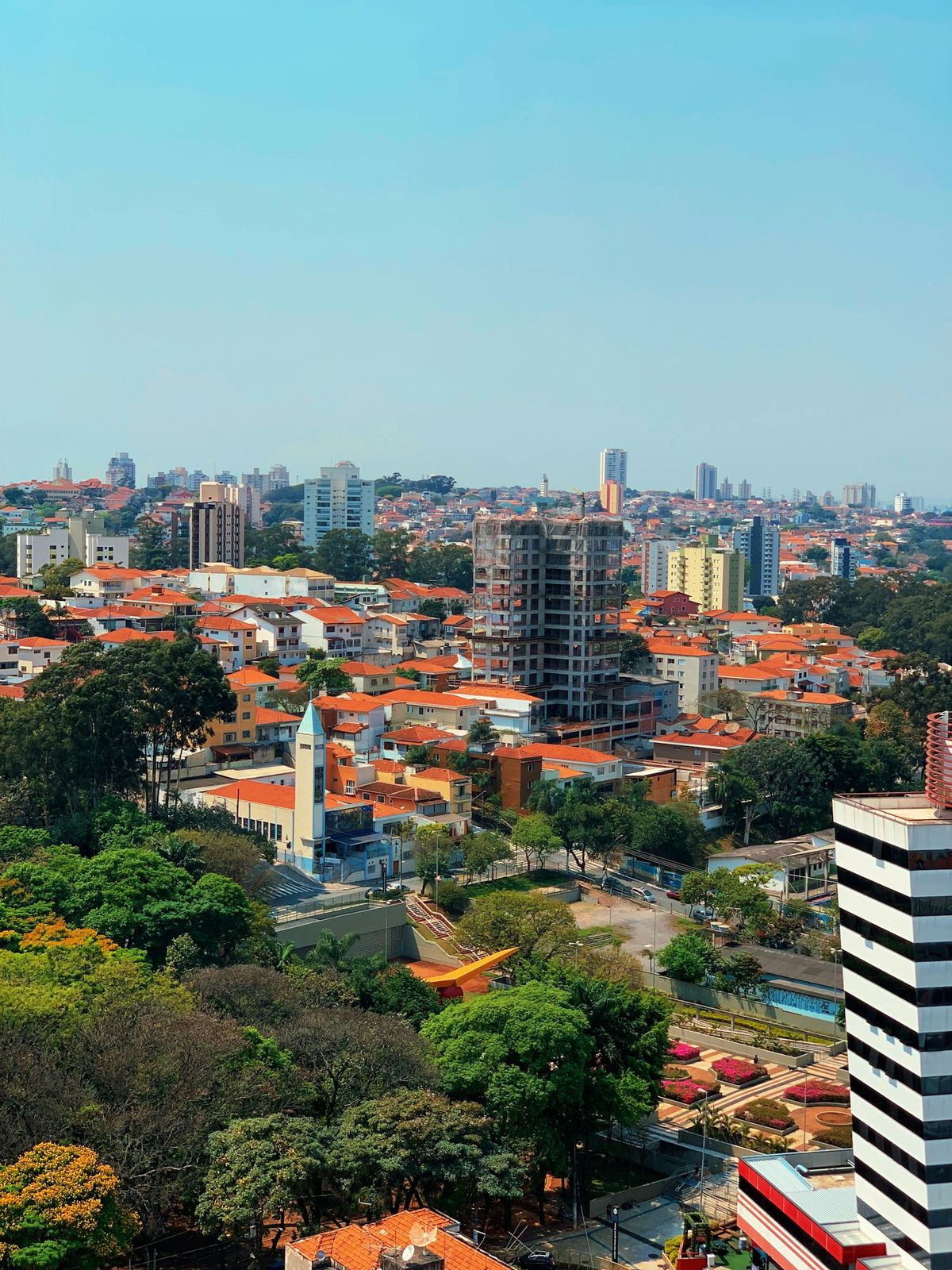 Aerial view of Sao Paulo high-rise buildings