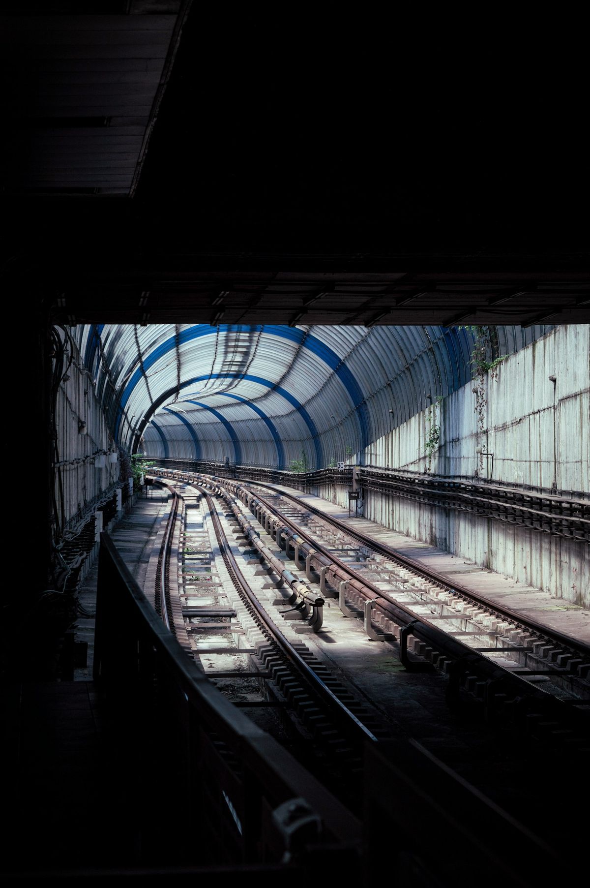 Train at Sofia Metro station platform