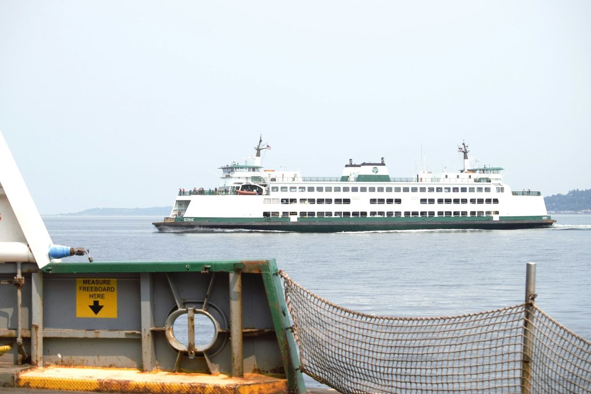 Washington State Ferry boat at a dock