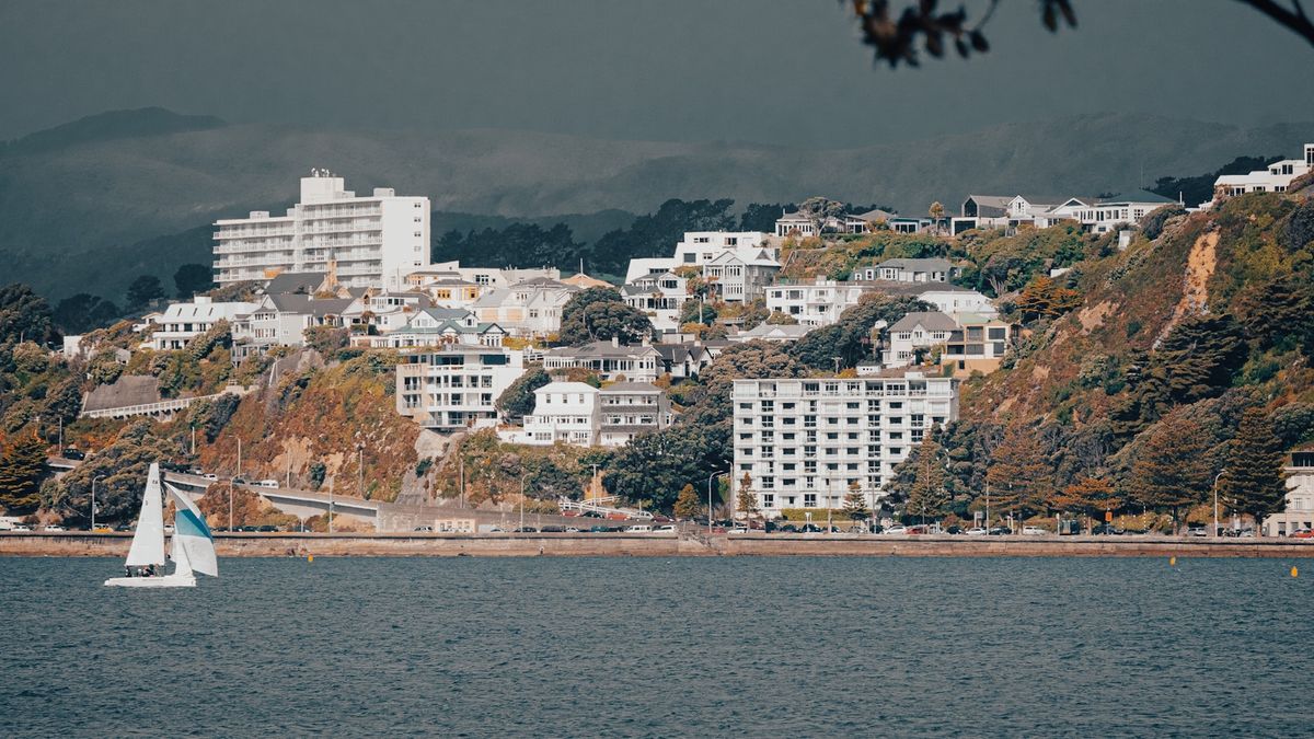 Wellington harbour urban waterfront New Zealand