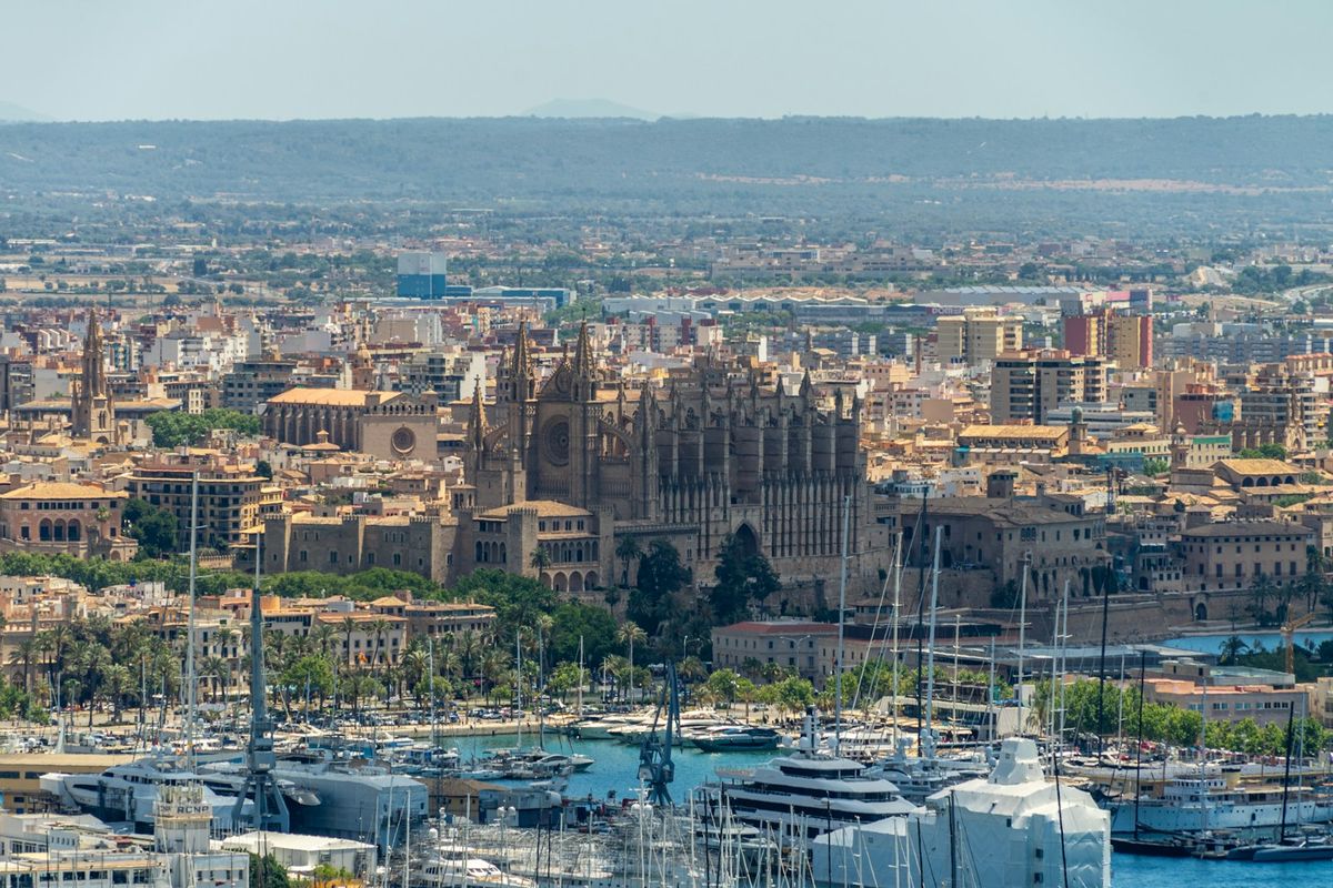 Palma de Mallorca harbor with boats and waterfront