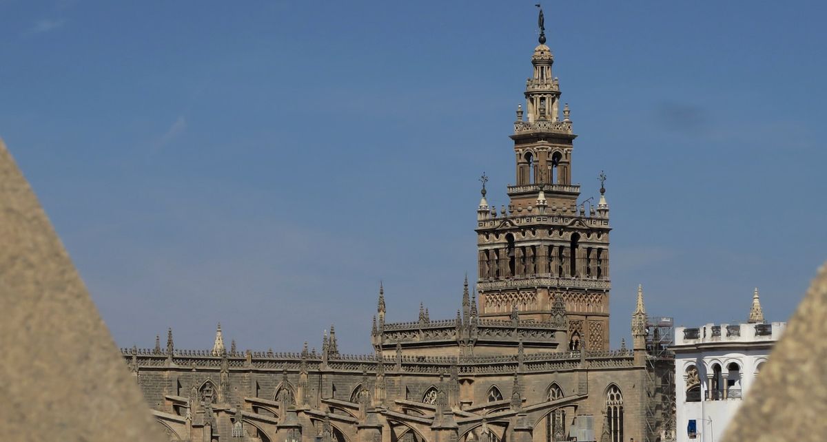 Seville cathedral with Giralda tower