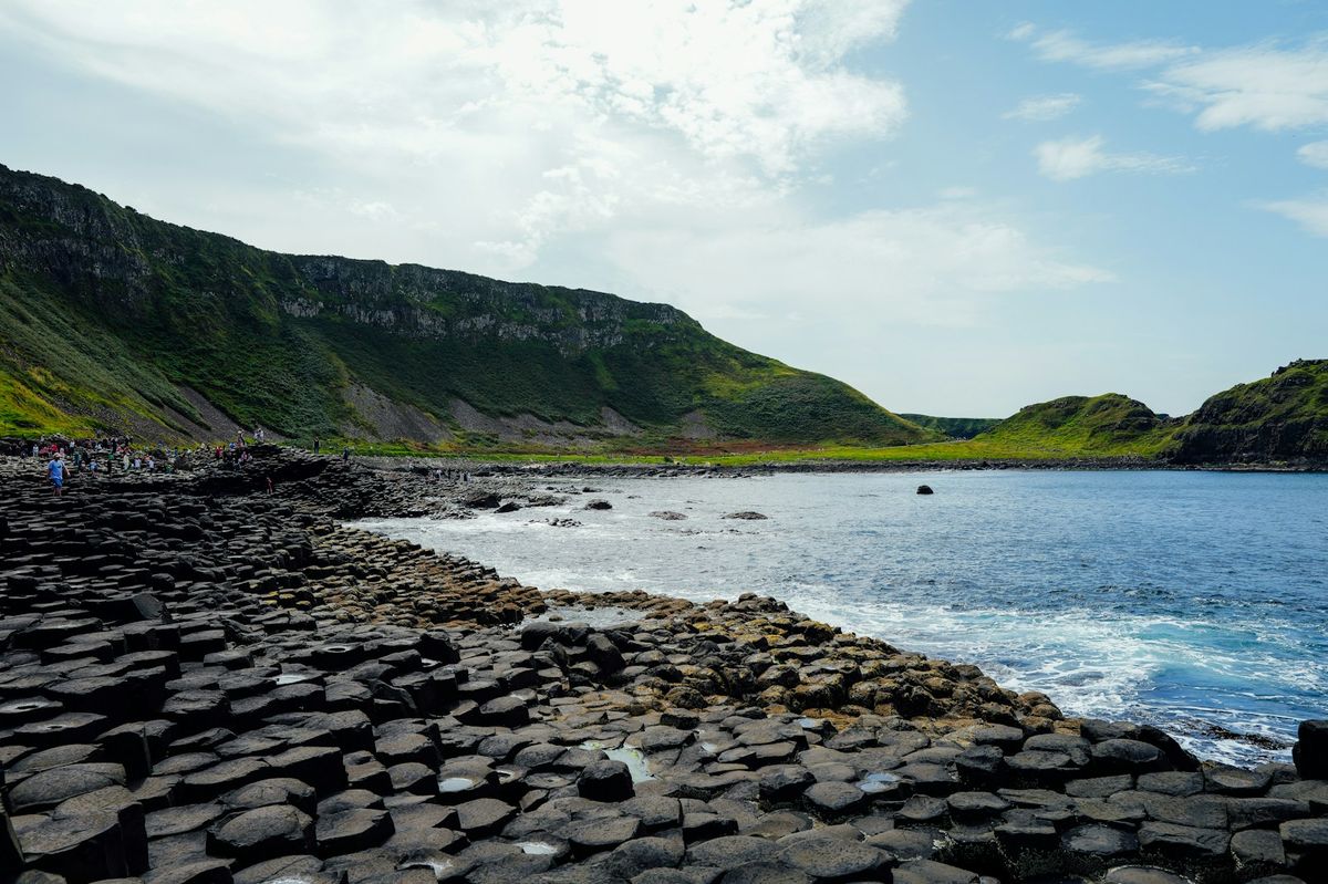 Hexagonal basalt columns at the Giant's Causeway
