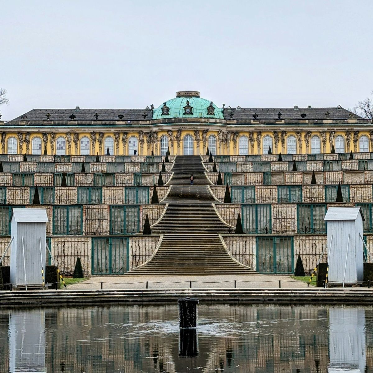 Sanssouci Palace with fountain, Potsdam Germany
