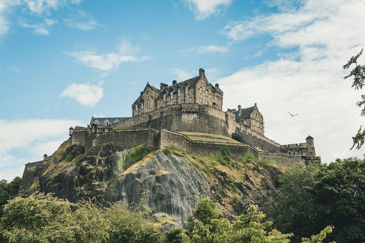 Edinburgh Castle grey stone fortress