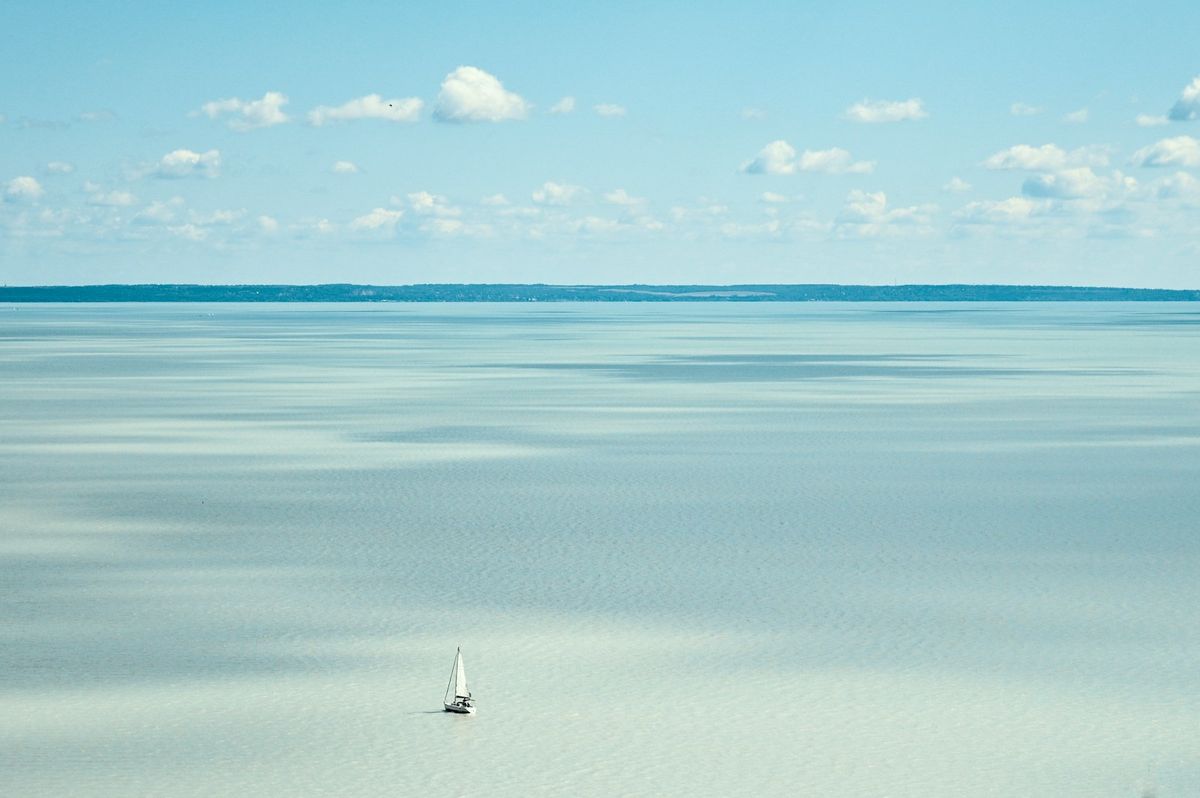 Sailing boat on Lake Balaton, Hungary