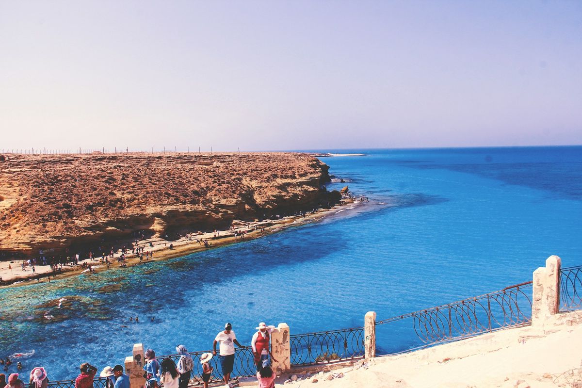 The seafront at Dahab on the Red Sea