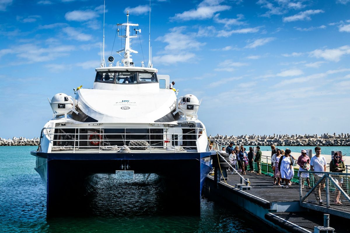 Ferry boat to Robben Island near Cape Town harbor