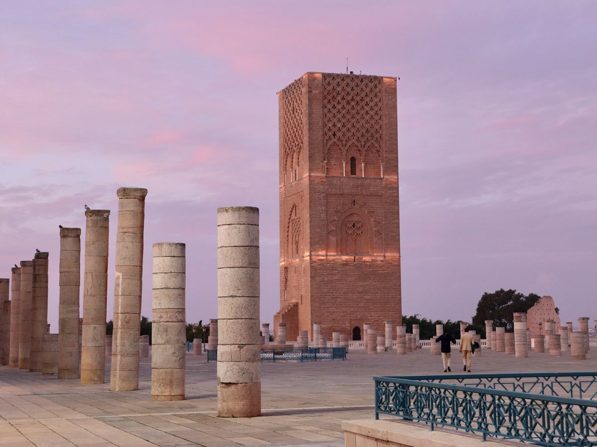 The Hassan Tower and its columns in Rabat, Morocco