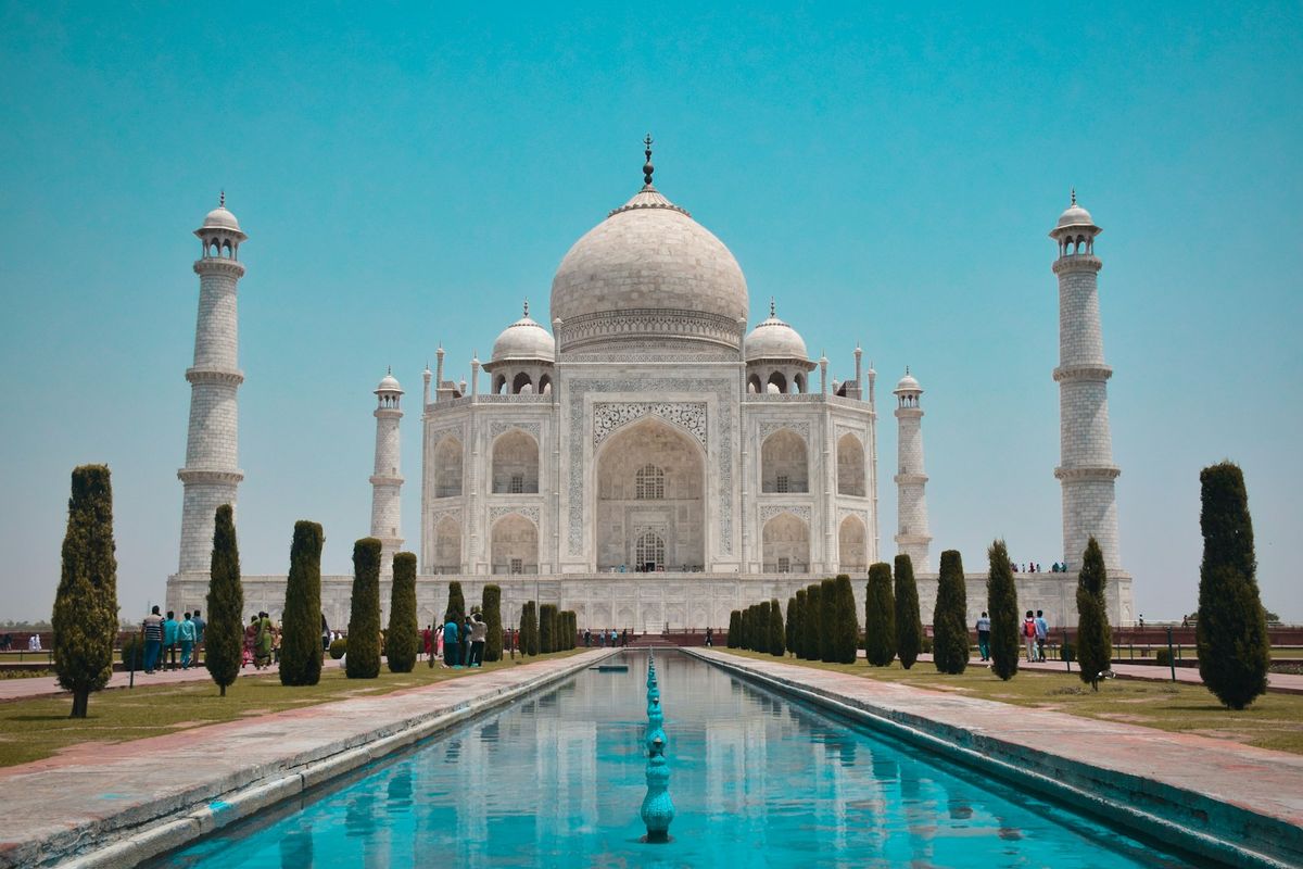 Taj Mahal India iconic white marble monument