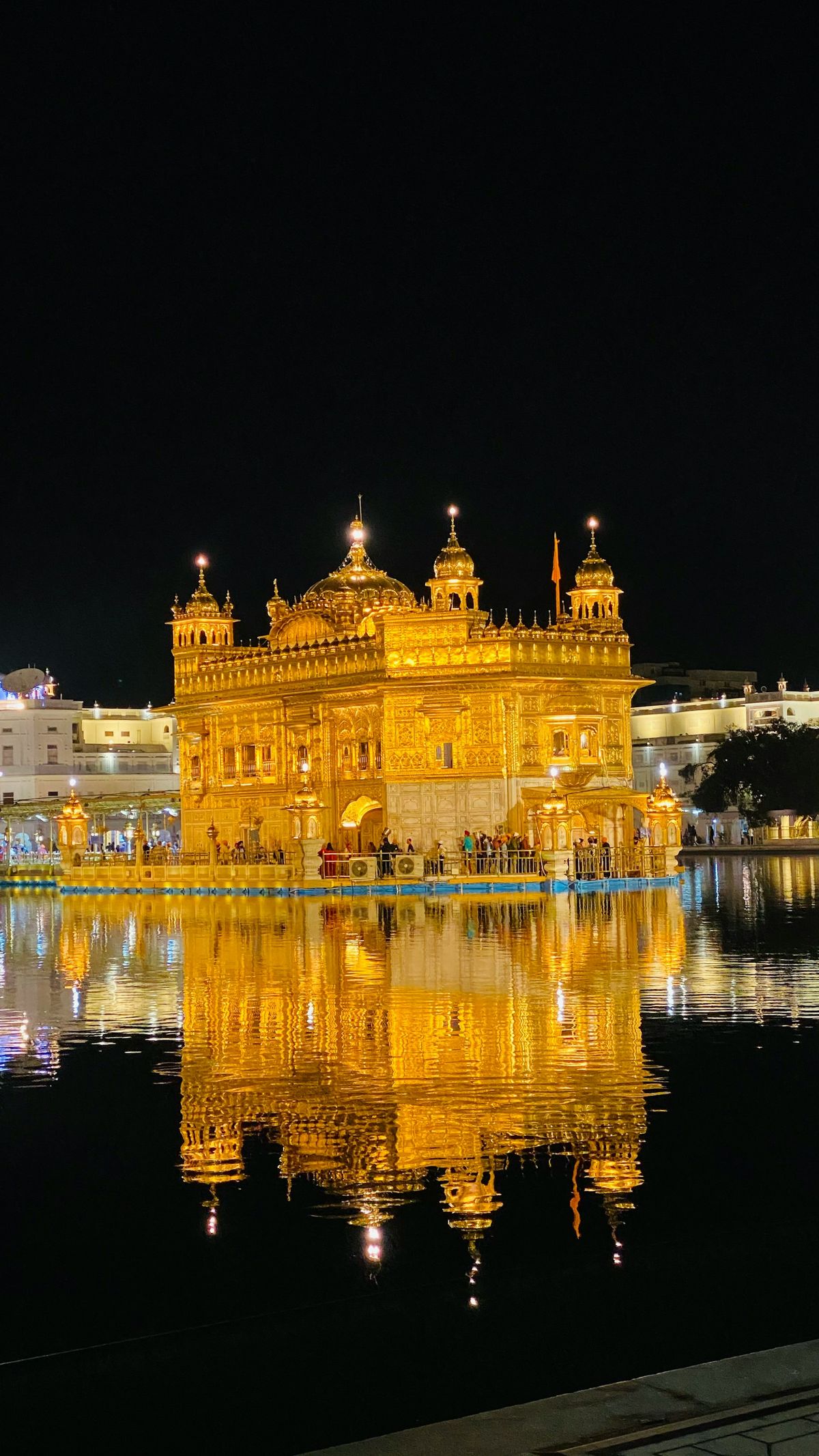Golden Temple Harmandir Sahib reflected in the sacred pool at Amritsar