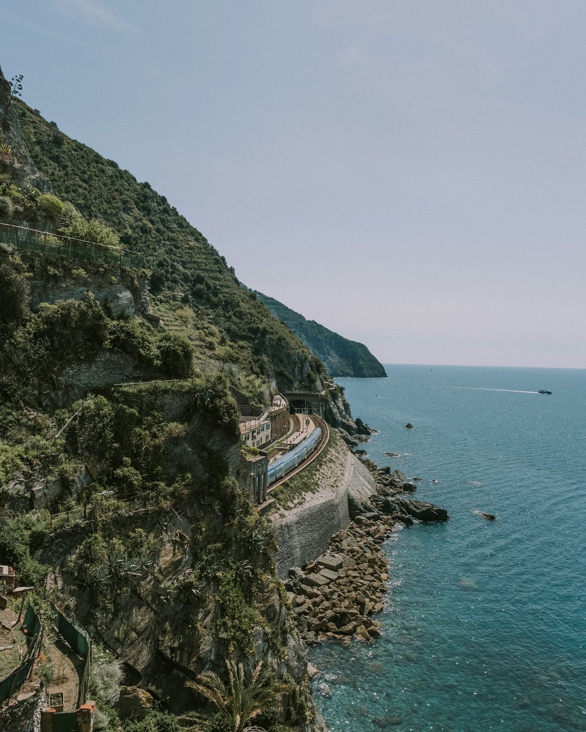 Cliffside village and coastline of Cinque Terre, Italy