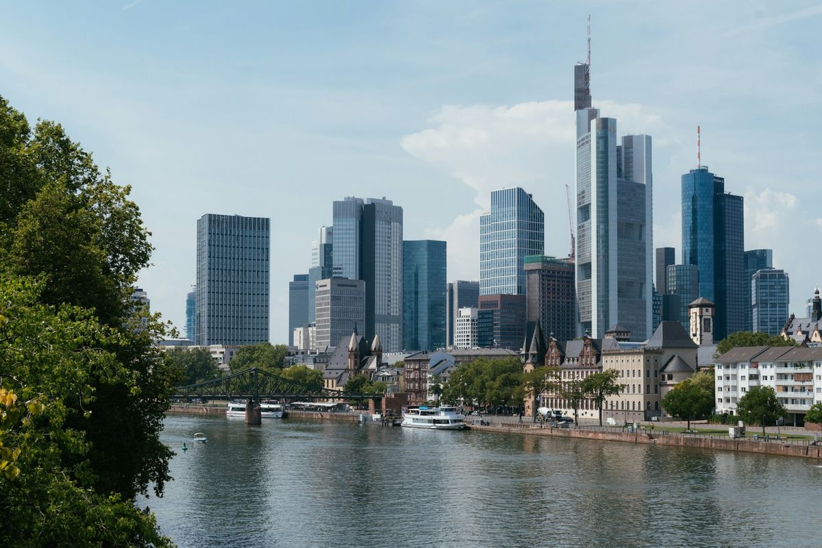 Frankfurt skyline with river Main