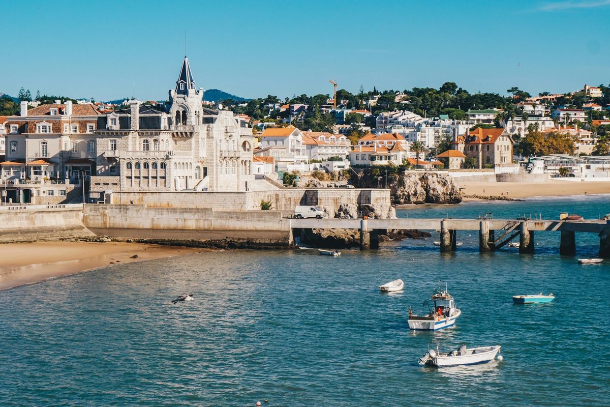 Boats on the bay at Cascais, Portugal