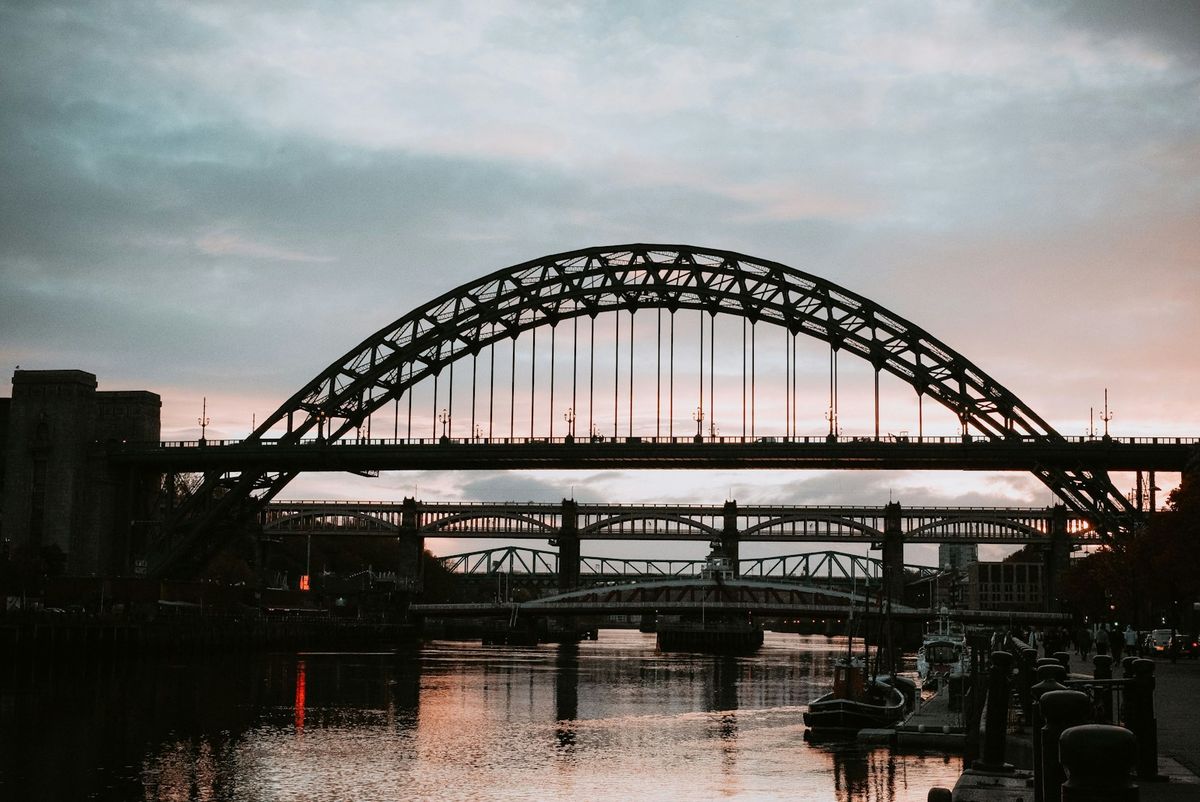 Tyne Bridge over river in Newcastle daytime