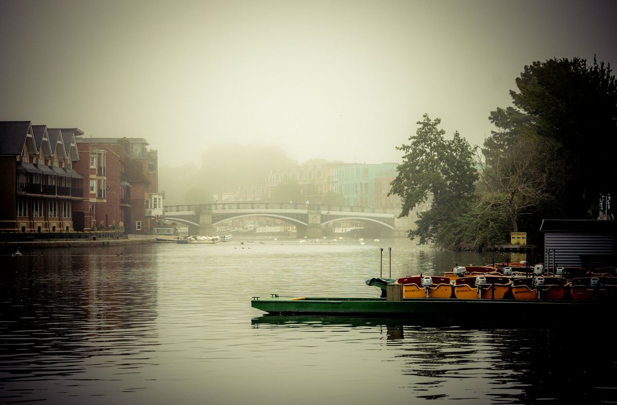 The River Thames with boats at Windsor