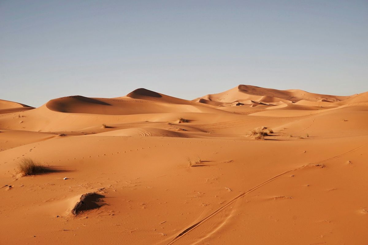 Sahara desert dunes near Merzouga, Morocco