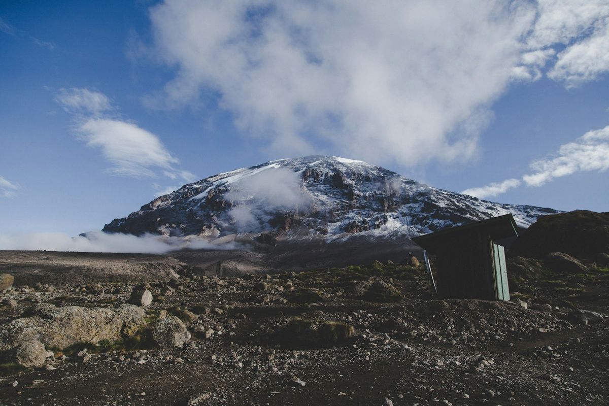 Snow-capped peak of Mount Kilimanjaro, Tanzania
