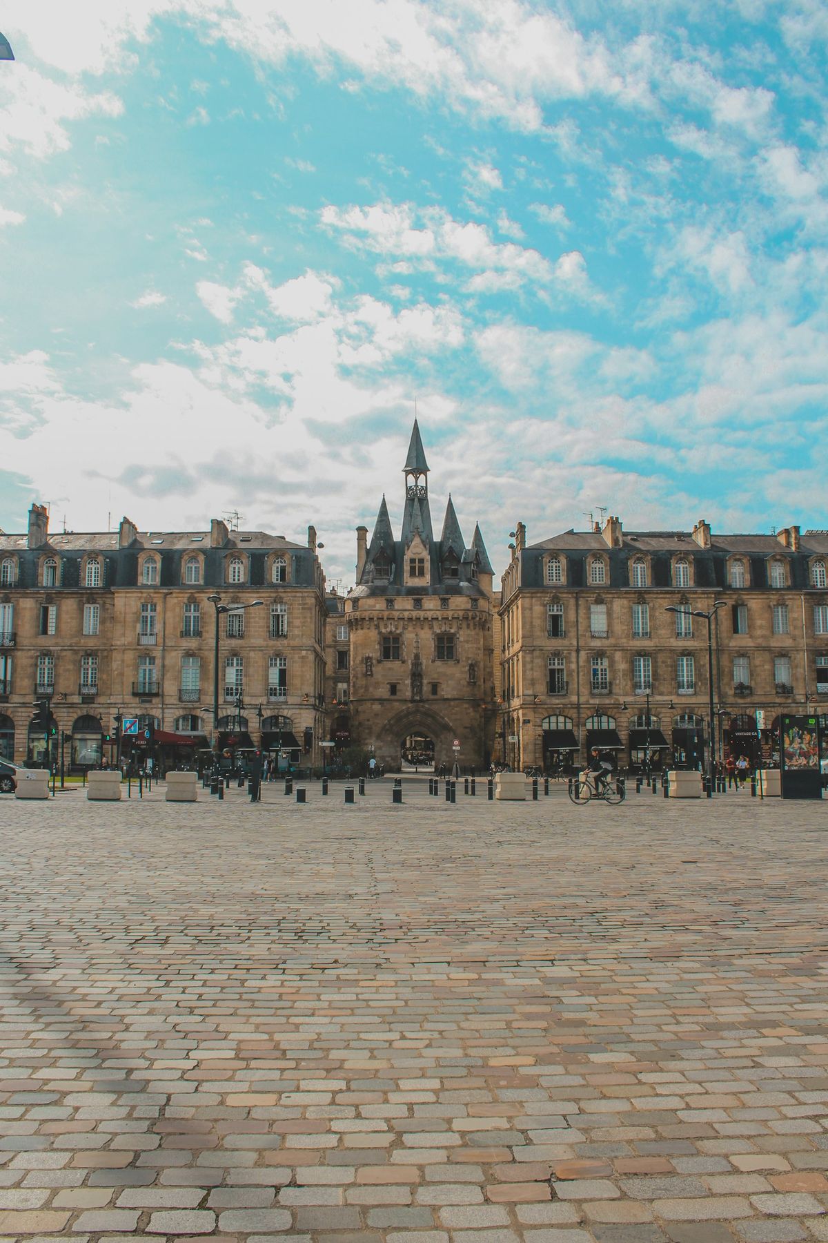 Bordeaux historic stone building with clock tower