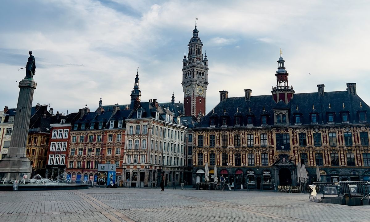 Grand square with historic buildings in Lille