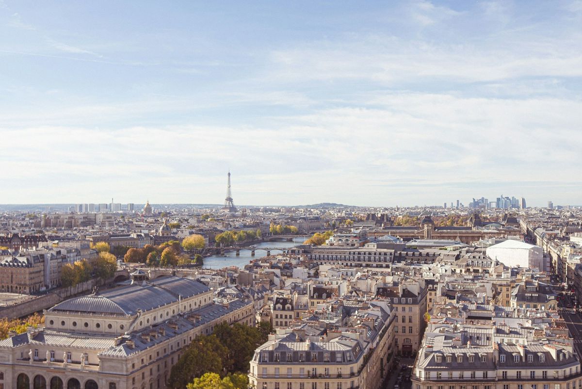 Aerial view of Paris city buildings during daytime