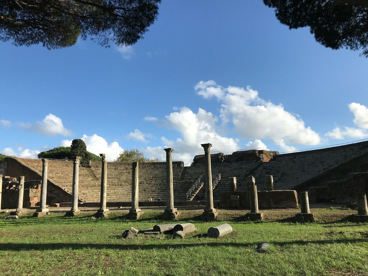 Ancient Roman ruins at Ostia Antica near Rome