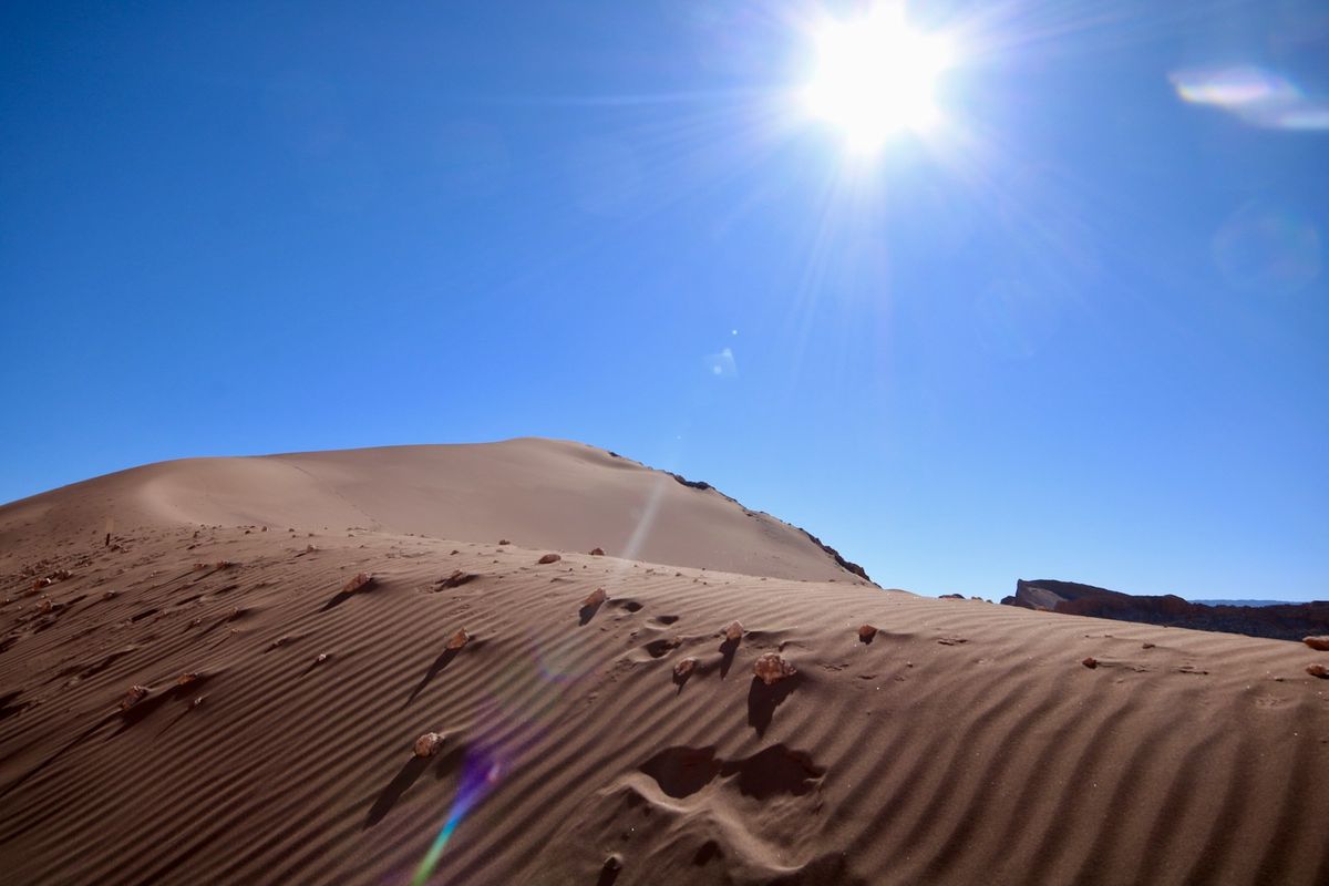 Sand dunes in the Atacama Desert near San Pedro de Atacama, Chile