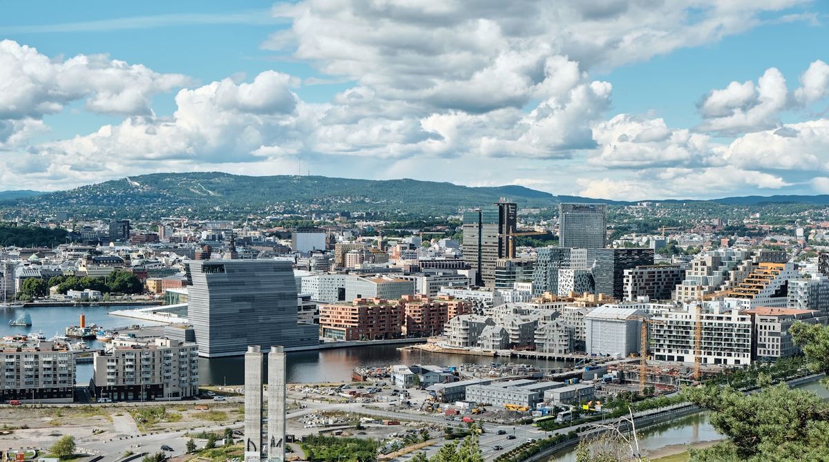 Oslo city buildings under blue sky
