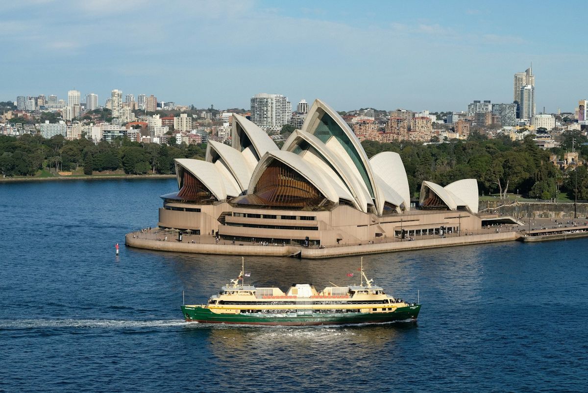 Manly ferry crossing Sydney Harbour