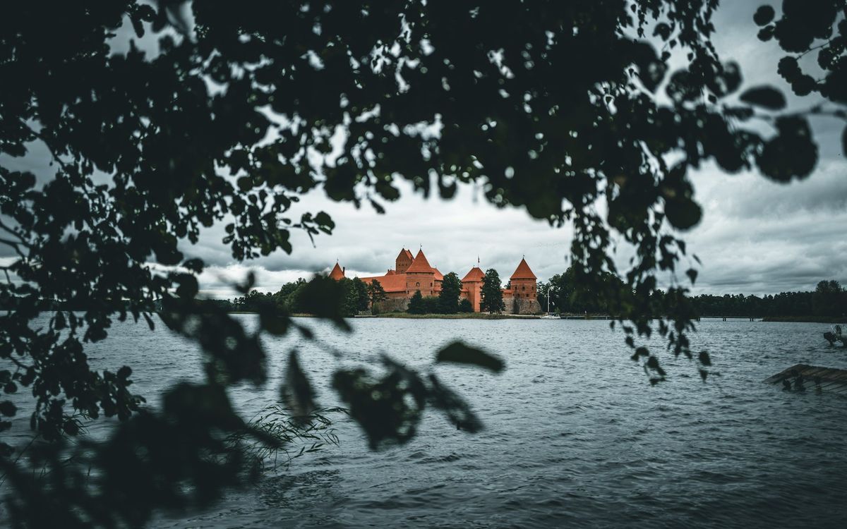 Trakai Island Castle on the lake, Lithuania