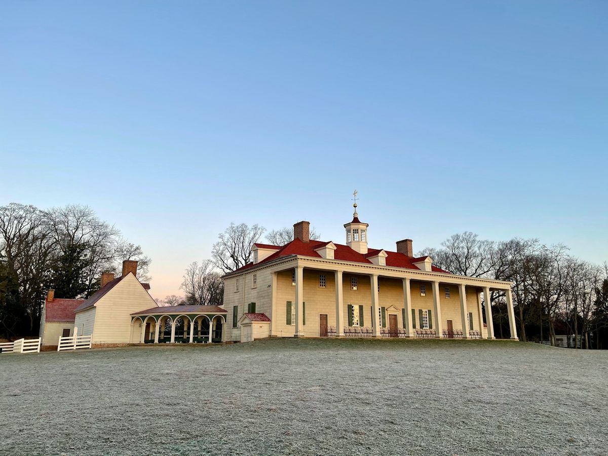 George Washington's Mount Vernon estate by the Potomac River